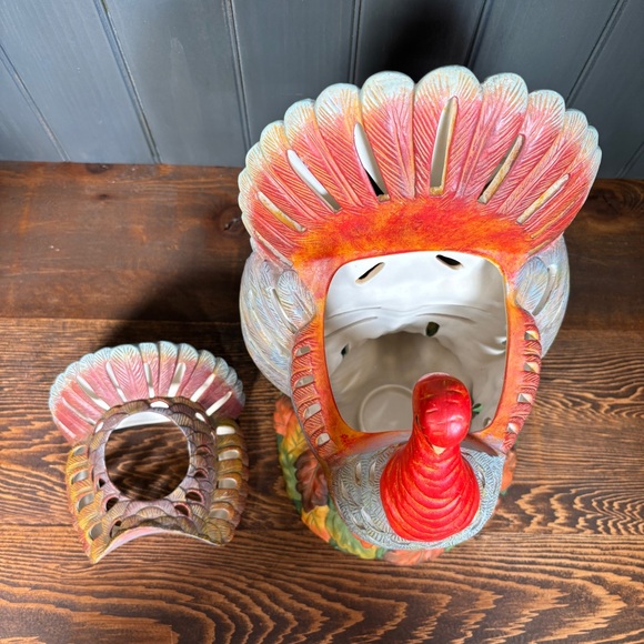 Vintage PartyLite Autumn Harvest Porcelain Turkey Tea Light Candle Holder - Picture 6 of 15